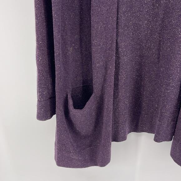 J. Jill silk cotton blend longline open front cardigan sz M - Picture 3 of 5